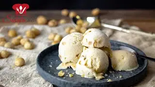 Delicious MACADAMIA ICE CREAM 🍨 with CARAMEL CRUNCH but NO sugar I Low Carb Recipe