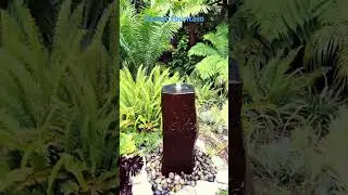 Basalt fountain for the front yard entry