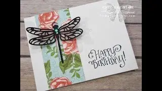 Stamp Your Art Out with Rachel: Detailed Dragonfly Closure Card