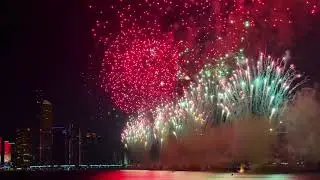 Happy New Year 2024, Firework  in Corniche Beach, Abu Dhabi