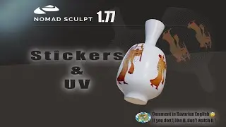 Nomad Sculpt - Video Manual - 9 - Stickers / Images reproject & UV Map - Tutorial (V1.77 -7.5.2023)