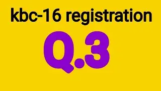 kbc-16 registration question-3 | kbc 2024 | 28 April/अप्रैल 2024 | kbc registration Question | #kbc