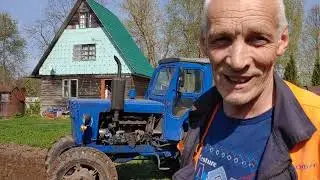 Т40АМ. Вспахал, прокультивировал, нарезал, сажаем.
