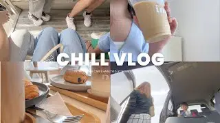 Chill Vlog 🌧️ || trying a new cafe, hair dyed at home, fam get together ☕️🥐