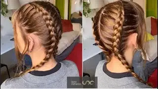 Trenzas de raíz holandesas con flequillo