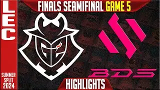 G2 vs BDS Highlights Game 5 | LEC Season Finals Semi Final 2024 | G2 Esports vs Team BDS G5