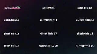 Free 21 Pack Glitch Titles Download || Free Premiere Pro Templates 2019
