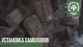 Установка самоловов, охота на соболя