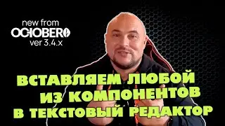 Как вставить любой из компонентов в текстовый редактор с помощью снипетов в October CMS