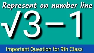 Represent √3-1 on the number line, Locate √3-1 on number line, √3-1 on number line,