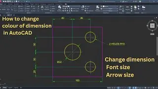 How to change colour of dimension in autocad | Change dimension color AutoCAD 2024