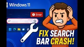 How to Fix Search Bar Crashing or Closing in Windows 11 | Solve Search Not Working Fast