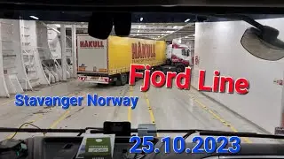 Fjord Line ferry.  Truck arrival.  Stavanger (Norway) - Hirtshals -(Denmark) 10/25/2023