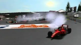 HUGE CRASH F1 Race Start Crash Spa-Francorchamps