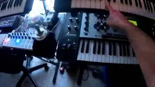Synth jamming session in real time - V/A & Analog synths - Glanza's studio