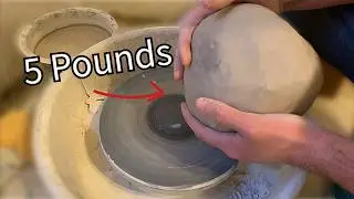 how to center 5 pounds of clay on the wheel