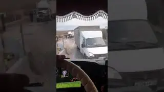 Наглеца на встречке проучил дальнобойщик!!!