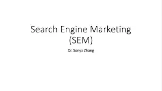 Search Engine Marketing (SEM)