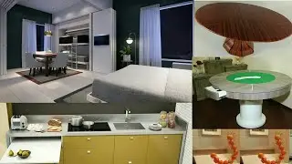 Table Inside Drawer || Making Room || Living Room || Furniture Idea || More Space || Folding Stairs