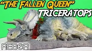 Rebor® Triceratops 'The Fallen Queen' | King T. Rex Diorama | Unboxing & Review