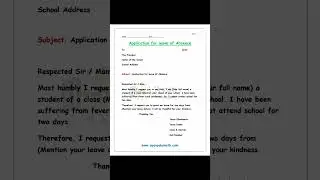 Letter # Application for Leave of Absence