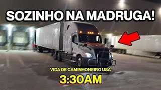 A Noite Inteira Trabalhando! Rotina de Caminhoneiro nos EUA
