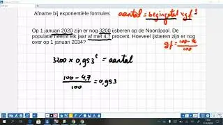exponentiele formule bij afname