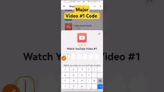 Major Youtube Video #1 Code 