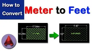 How to convert the drawing meter to feet in AutoCAD