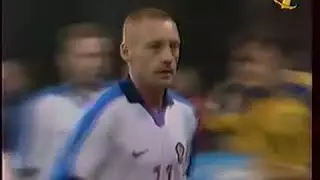Футбол. Чемпионат Европы-2000. 10 тур.  Россия — Украина (ОРТ, 9.10.1999)