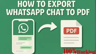 Export WhatsApp Chats to PDF on Android NOW