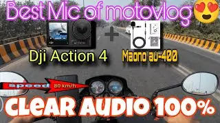 Dji Action 4 Mic For Motovlog | Setup For Motorvlogging |Gj-1Biker}  Best' Moto vlog Mic setup