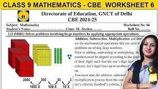 DOE Class 9 Maths CBE Worksheet 6 Solution | 2024 - 2025