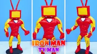 DIY Making Iron Man mixed TV MAN vs SKIBIDI TOILET BOSS 🚽 TV MAN Skibidi Toilet Clay Mod