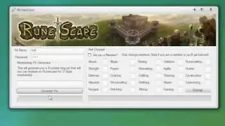 Runescape Stat Changer and Pin Generator