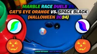 Marble Race Duels 21: Cat's Eye Orange VS. Space Black (Halloween 2024)