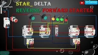 FORWARD REVERSE STAR DELTA STARTER CONTROL WIRING CONNECTION DIAGRAM
