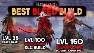 Elden Ring Bloodflame GREAT KATANA Samurai Build - OP All Game DLC Bleed Build