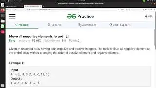 move all negative to one side of array