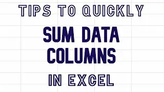 How to quickly sum a column in Excel video #excel #exceltips #exceltricks #exceltutorial #sum