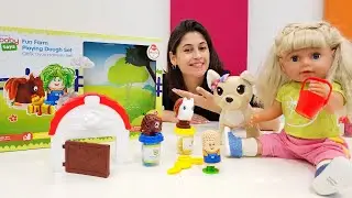 Ayşe ve Gül ile yeni oyuncak açılımı! Çiftlik oyunu! Çocuklar için videolar