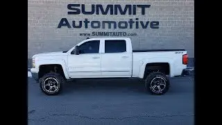 2015 LIFTED CHEVROLET SILVERADO 1500 CREW LTZ WALK AROUND REVIEW 9T270A SOLD! www.SUMMITAUTO.com