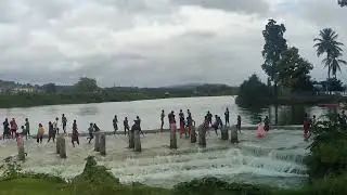 Enjoying Bathing in River 