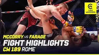 THIS GOT HEATED 🔥 😮  | Paddy McCorry vs. Shuki Farage | CW 189 Rome Fight Highlights