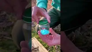 The girl shows survival skills with tiny soap.💦 