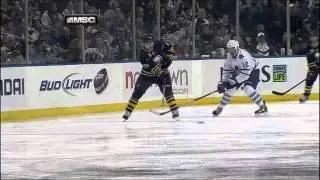 Derek Roy goal. Toronto Maples Leafs vs Buffalo Sabres 4/3/12 NHL Hockey