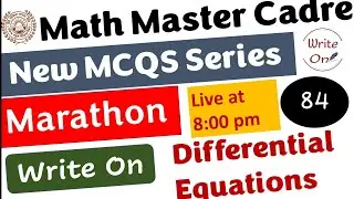 Math Master Cadre | Differential Equations| Most Important MCQs |Ch-08 |New Classes|Deeply Explained