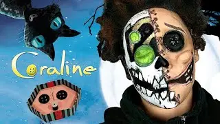 CORALINE WYBIE STITCHED SKULL HELMET MAKEUP