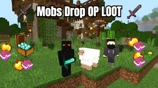 Minecraft but Mobs drop OP Loot!