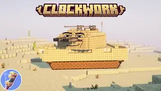 QUAD cannon TANK in Clockwork | Create Mod  | Create mod